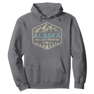 Vintage Alaska The Last Frontier Hoodie Retro Alaskan Bear Mountain Souvenir TS10 Charcoal Print Your Wear