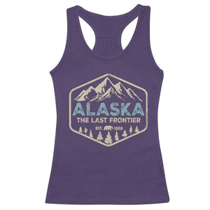 Vintage Alaska The Last Frontier Racerback Tank Top Retro Alaskan Bear Mountain Souvenir TS10 Purple Print Your Wear