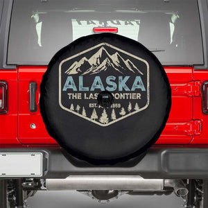 Vintage Alaska The Last Frontier Spare Tire Cover Retro Alaskan Bear Mountain Souvenir TS10 Black Print Your Wear