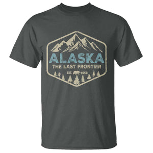 Vintage Alaska The Last Frontier T Shirt Retro Alaskan Bear Mountain Souvenir TS10 Dark Heather Print Your Wear