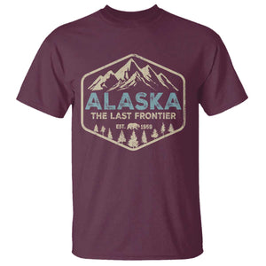 Vintage Alaska The Last Frontier T Shirt Retro Alaskan Bear Mountain Souvenir TS10 Maroon Print Your Wear