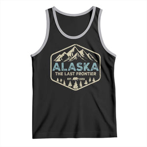 Vintage Alaska The Last Frontier Tank Top Retro Alaskan Bear Mountain Souvenir TS10 Black Athletic Heather Print Your Wear