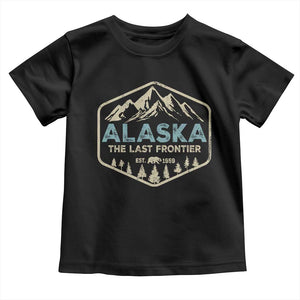 Vintage Alaska The Last Frontier Toddler T Shirt Retro Alaskan Bear Mountain Souvenir TS10 Black Print Your Wear