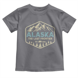 Vintage Alaska The Last Frontier Toddler T Shirt Retro Alaskan Bear Mountain Souvenir TS10 Charcoal Print Your Wear