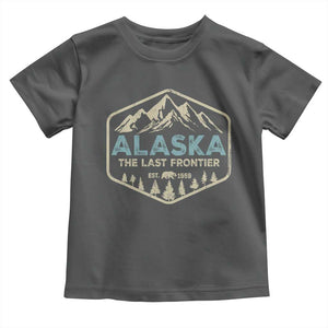 Vintage Alaska The Last Frontier Toddler T Shirt Retro Alaskan Bear Mountain Souvenir TS10 Dark Heather Print Your Wear