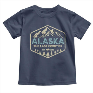 Vintage Alaska The Last Frontier Toddler T Shirt Retro Alaskan Bear Mountain Souvenir TS10 Navy Print Your Wear