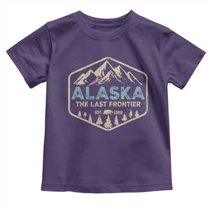 Vintage Alaska The Last Frontier Toddler T Shirt Retro Alaskan Bear Mountain Souvenir TS10 Purple Print Your Wear