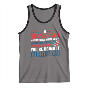 Anti Fascist Tank Top Political Activism Human Rights TS10 Deep Heather Black Print Your Wear