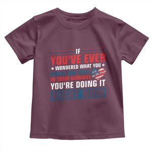 Anti Fascist Toddler T Shirt Political Activism Human Rights TS10 Maroon Print Your Wear