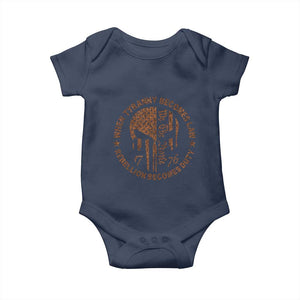 When Tyranny Becomes Law Rebellion Becomes Duty Baby Onesie We The People 1776 US Flag TS10 Navy Print Your Wear