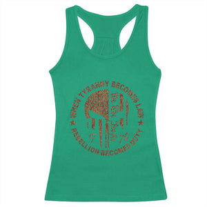 When Tyranny Becomes Law Rebellion Becomes Duty Racerback Tank Top We The People 1776 US Flag TS10 Irish Green Print Your Wear