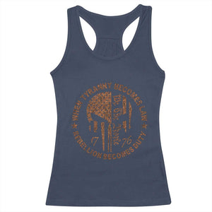 When Tyranny Becomes Law Rebellion Becomes Duty Racerback Tank Top We The People 1776 US Flag TS10 Navy Print Your Wear