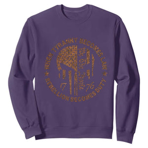 When Tyranny Becomes Law Rebellion Becomes Duty Sweatshirt We The People 1776 US Flag TS10 Purple Print Your Wear