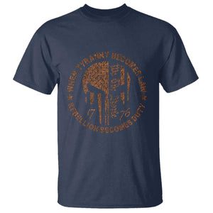 When Tyranny Becomes Law Rebellion Becomes Duty T Shirt We The People 1776 US Flag TS10 Navy Print Your Wear