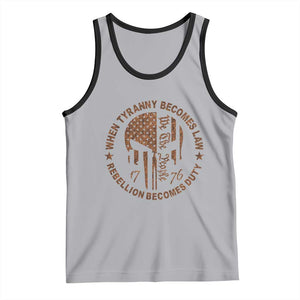 When Tyranny Becomes Law Rebellion Becomes Duty Tank Top We The People 1776 US Flag TS10 Athletic Heather Black Print Your Wear