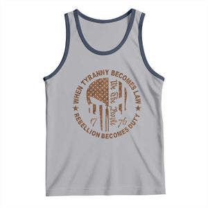 When Tyranny Becomes Law Rebellion Becomes Duty Tank Top We The People 1776 US Flag TS10 Athletic Heather Navy Print Your Wear