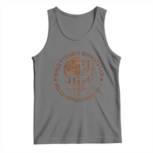 When Tyranny Becomes Law Rebellion Becomes Duty Tank Top We The People 1776 US Flag TS10 Black Heather Print Your Wear