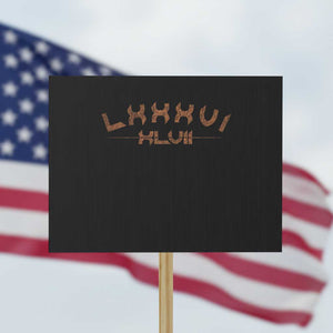 Retro 8647 Protest Sign Roman Numerals LXXXVI XLVII 86 47 TS10 Horizontal 18" × 24" Black Print Your Wear
