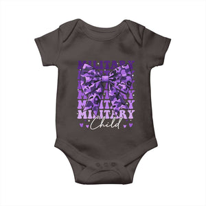 Military Child Coquette Bow Baby Onesie Purple Up Camo Kids Girls TS10 Dark Chocolate Print Your Wear