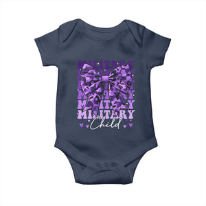 Military Child Coquette Bow Baby Onesie Purple Up Camo Kids Girls TS10 Navy Print Your Wear