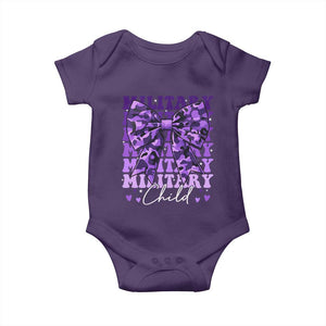 Military Child Coquette Bow Baby Onesie Purple Up Camo Kids Girls TS10 Purple Print Your Wear
