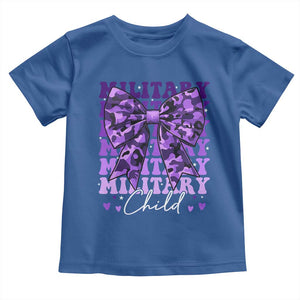 Military Child Coquette Bow Toddler T Shirt Purple Up Camo Kids Girls TS10 Royal Blue Print Your Wear