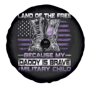 Purple Up For Military Kids Spare Tire Cover Military Child Month My Daddy Is Brave TS10 Print Your Wear