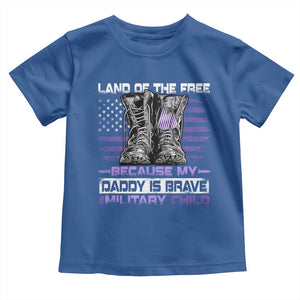 Purple Up For Military Kids Toddler T Shirt Military Child Month My Daddy Is Brave TS10 Royal Blue Print Your Wear
