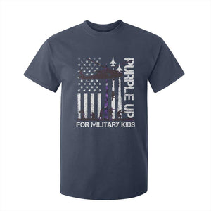 Purple Up For Military Kids T Shirt For Kid Camo American Flag Military Child Month USA Camouflage TS10 Navy Print Your Wear