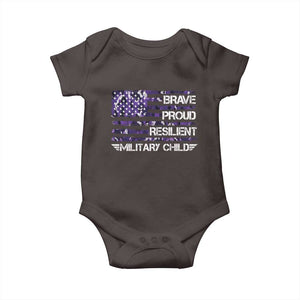 Military Kids Military Child Baby Onesie Camo American Flag USA Camouflage TS10 Dark Chocolate Print Your Wear
