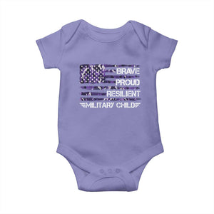 Military Kids Military Child Baby Onesie Camo American Flag USA Camouflage TS10 Violet Print Your Wear