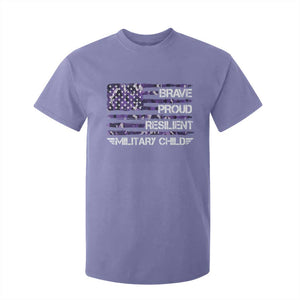 Military Kids Military Child T Shirt For Kid Camo American Flag USA Camouflage TS10 Violet Print Your Wear