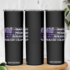 Military Kids Military Child Skinny Tumbler Camo American Flag USA Camouflage TS10 Print Your Wear