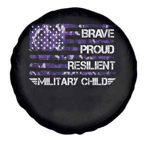 Military Kids Military Child Spare Tire Cover Camo American Flag USA Camouflage TS10 Print Your Wear