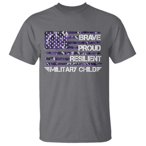 Military Kids Military Child T Shirt Camo American Flag USA Camouflage TS10 Charcoal Print Your Wear