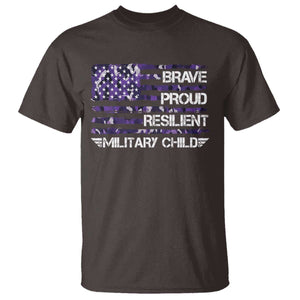 Military Kids Military Child T Shirt Camo American Flag USA Camouflage TS10 Dark Chocolate Print Your Wear