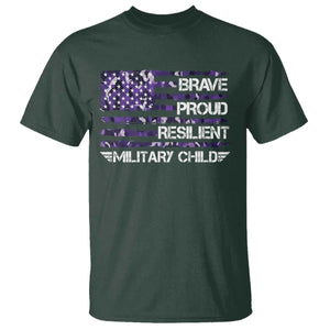 Military Kids Military Child T Shirt Camo American Flag USA Camouflage TS10 Dark Forest Green Print Your Wear