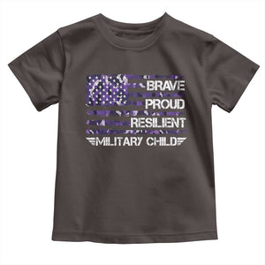 Military Kids Military Child Toddler T Shirt Camo American Flag USA Camouflage TS10 Dark Chocolate Print Your Wear