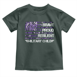 Military Kids Military Child Toddler T Shirt Camo American Flag USA Camouflage TS10 Dark Forest Green Print Your Wear