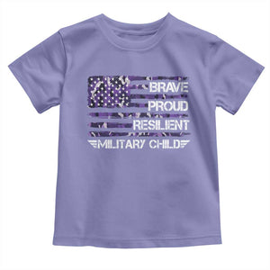 Military Kids Military Child Toddler T Shirt Camo American Flag USA Camouflage TS10 Violet Print Your Wear