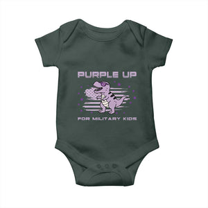 Purple Up For Military Kids Baby Onesie Military Child Month Army Dinosaur Dino TS10 Print Your Wear