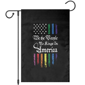 We The People No Kings In America Garden Flag LGBTQ Rainbow USA Flag Gay Pride LGBT Ally TS10 Black Print Your Wear