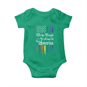 We The People No Kings In America Baby Onesie LGBTQ Rainbow USA Flag Gay Pride LGBT Ally TS10 Irish Green Print Your Wear