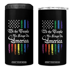 We The People No Kings In America 4 in 1 Can Cooler Tumbler LGBTQ Rainbow USA Flag Gay Pride LGBT Ally TS10 One Size: 16 oz Black Print Your Wear