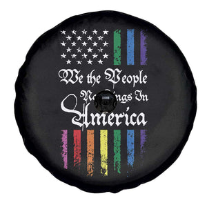 We The People No Kings In America Spare Tire Cover LGBTQ Rainbow USA Flag Gay Pride LGBT Ally TS10 Print Your Wear