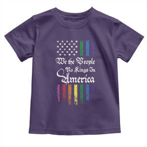 We The People No Kings In America Toddler T Shirt LGBTQ Rainbow USA Flag Gay Pride LGBT Ally TS10 Purple Print Your Wear