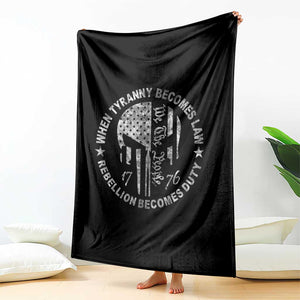 When Tyranny Becomes Law Rebellion Becomes Duty Throw Blanket We The People 1776 American Flag TS10 Print Your Wear