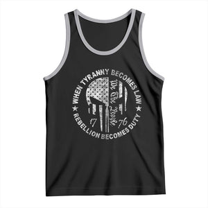 When Tyranny Becomes Law Rebellion Becomes Duty Tank Top We The People 1776 American Flag TS10 Black Athletic Heather Print Your Wear