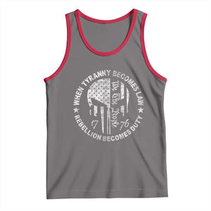 When Tyranny Becomes Law Rebellion Becomes Duty Tank Top We The People 1776 American Flag TS10 Deep Heather Red Print Your Wear
