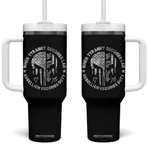 When Tyranny Becomes Law Rebellion Becomes Duty Tumbler With Handle We The People 1776 American Flag TS10 One Size: 40 oz Black Print Your Wear